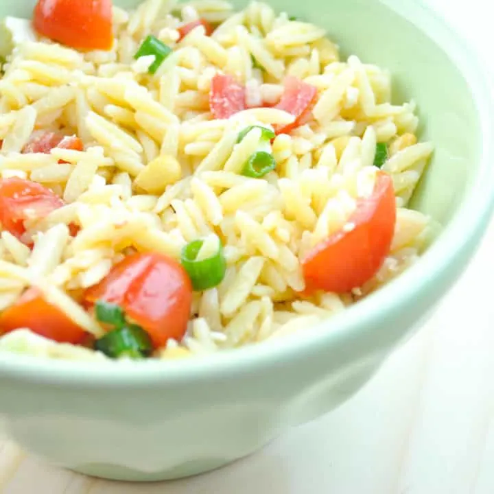 Tomato, Green Onion, and Orzo Salad