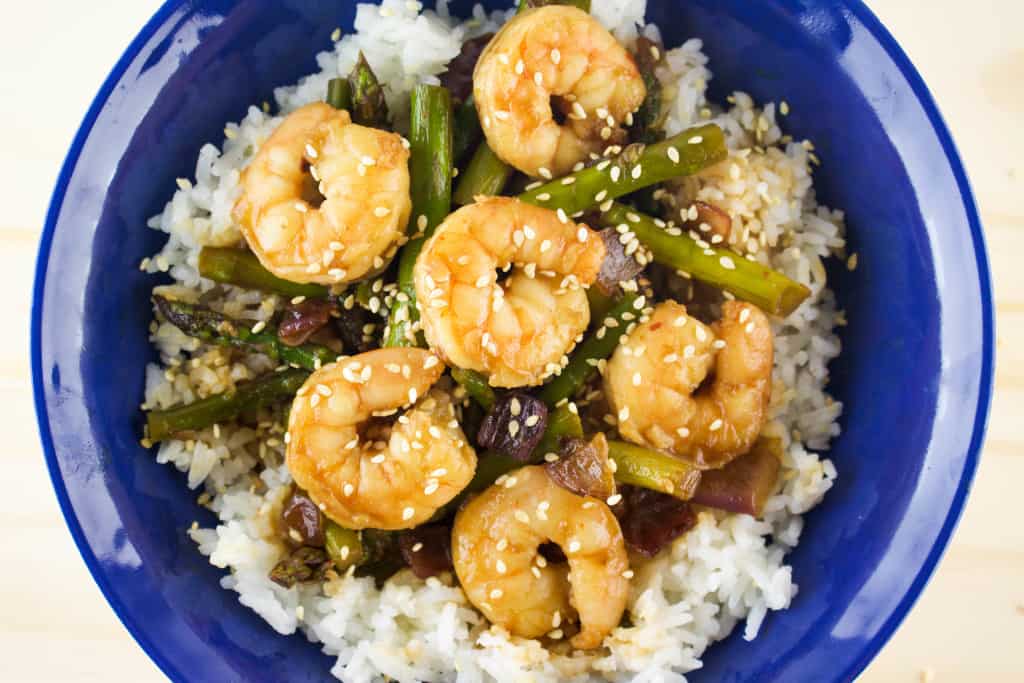 Teriyaki Shrimp and Asparagus - The Culinary Compass