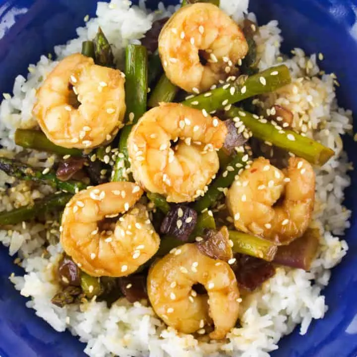 Quick Teriyaki Shrimp and Asparagus