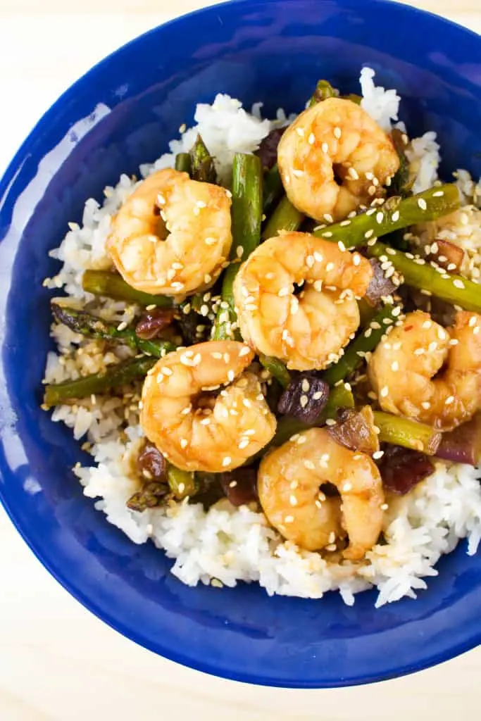 Teriyaki Shrimp and Asparagus - The Culinary Compass