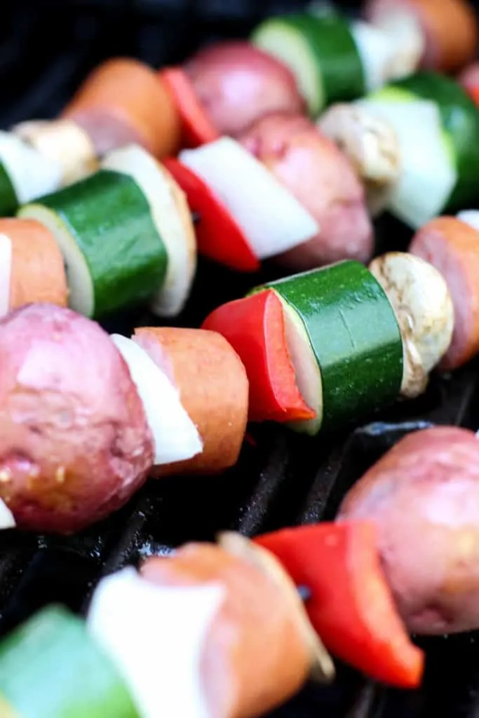 Grilled Kielbasa and Veggie Kabob 2 