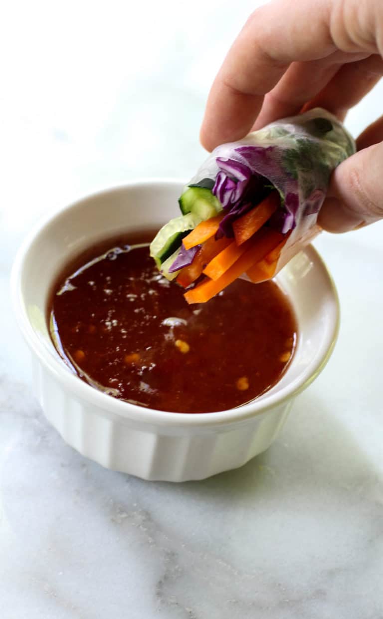 Veggie Spring Rolls with Sweet Chili Sauce The Culinary Compass