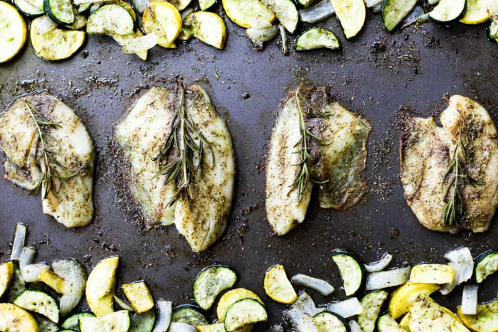 One Pan Herbed Tilapia & Squash | The Culinary Compass