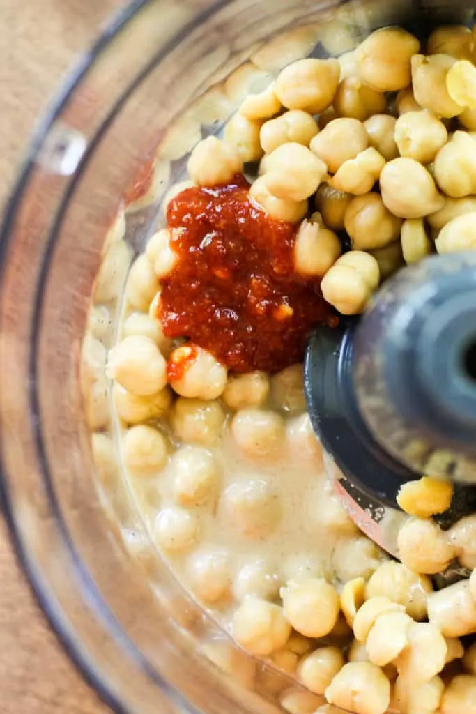 This Sambal Hummus is a simple, but spicy take on the classic!