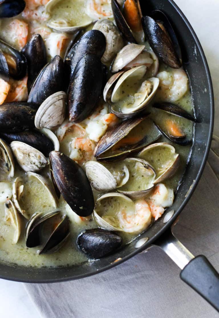 Easy Seafood Pasta with White Wine Butter Sauce The Culinary Compass