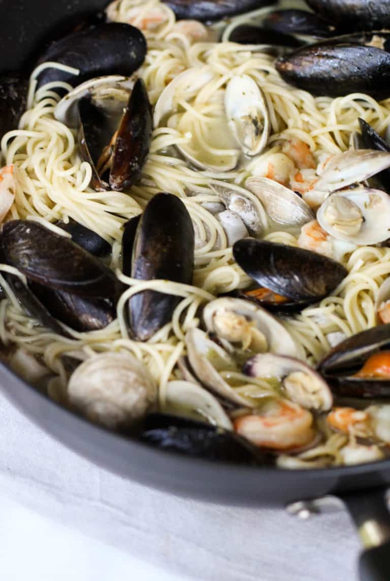 Easy Seafood Pasta with White Wine Butter Sauce The Culinary Compass