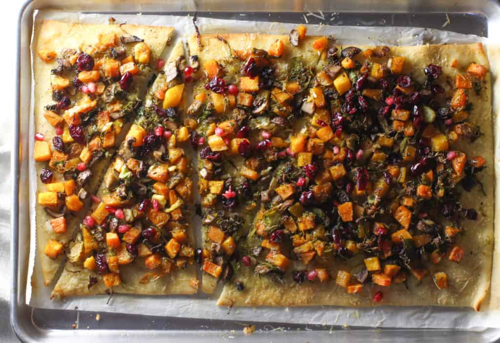 This Fall Veggie Pizza is packed with warm fall flavors and is so easy to make!