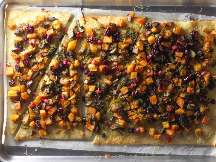 This Fall Veggie Pizza is packed with warm fall flavors and is so easy to make!