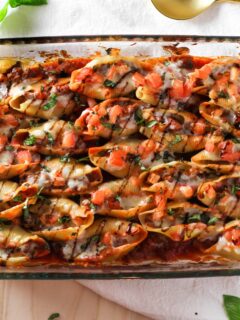 These Sausage Caprese Stuffed Shells are full of flavor and easy to make!