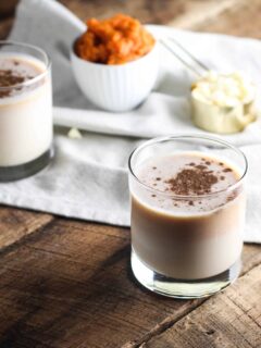 This White Chocolate Pumpkin Martini makes for the perfect dessert drink for your fall holiday gatherings!