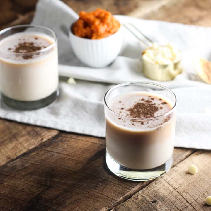 This White Chocolate Pumpkin Martini makes for the perfect dessert drink for your fall holiday gatherings!