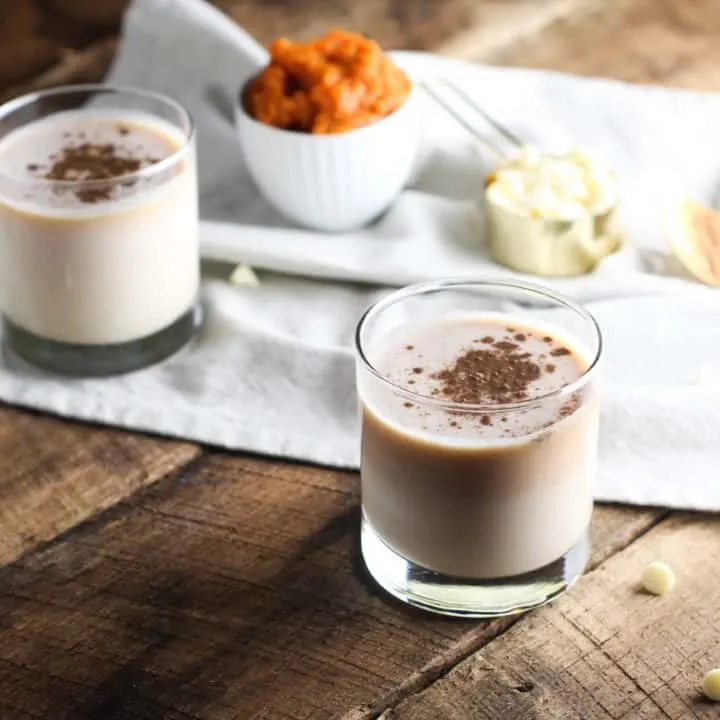 This White Chocolate Pumpkin Martini makes for the perfect dessert drink for your fall holiday gatherings!