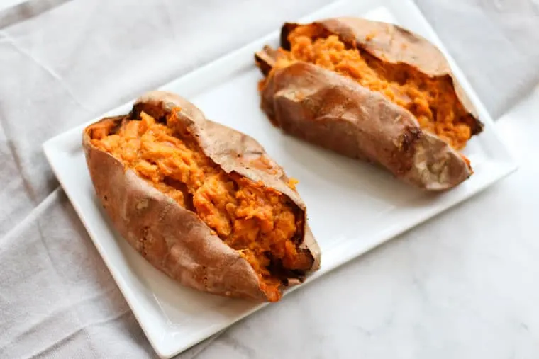 These Twice Baked Sweet Potatoes are easy to make and so delicious! It's basically eating dessert for dinner!