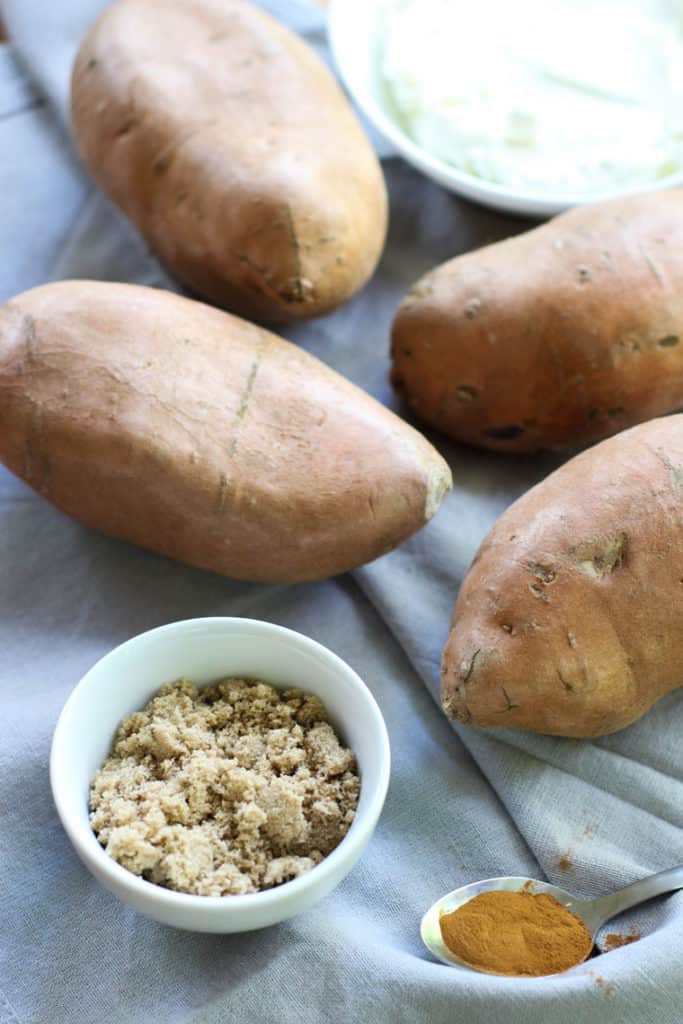 These Twice Baked Sweet Potatoes are easy to make and so delicious! It's basically eating dessert for dinner!