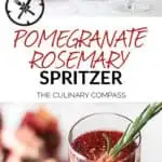 This Pomegranate Rosemary Spritzer is a fruity and herby take on a typical toast!