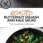 This Roasted Butternut Squash and Kale Salad is so easy to throw together and a perfect salad for cold winter nights!