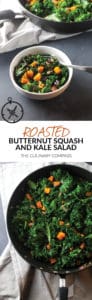 This Roasted Butternut Squash and Kale Salad is so easy to throw together and a perfect salad for cold winter nights!