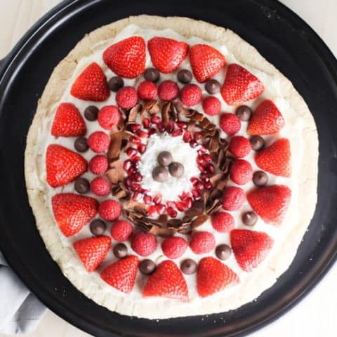 This Fruit Pizza is so easy to throw together and perfect to dress up for any occasion!