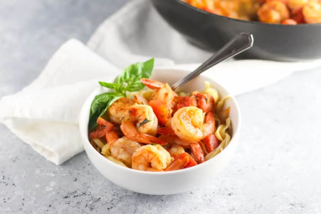 This Shrimp Fra Diavolo is light, easy and has the perfect amount of spice!