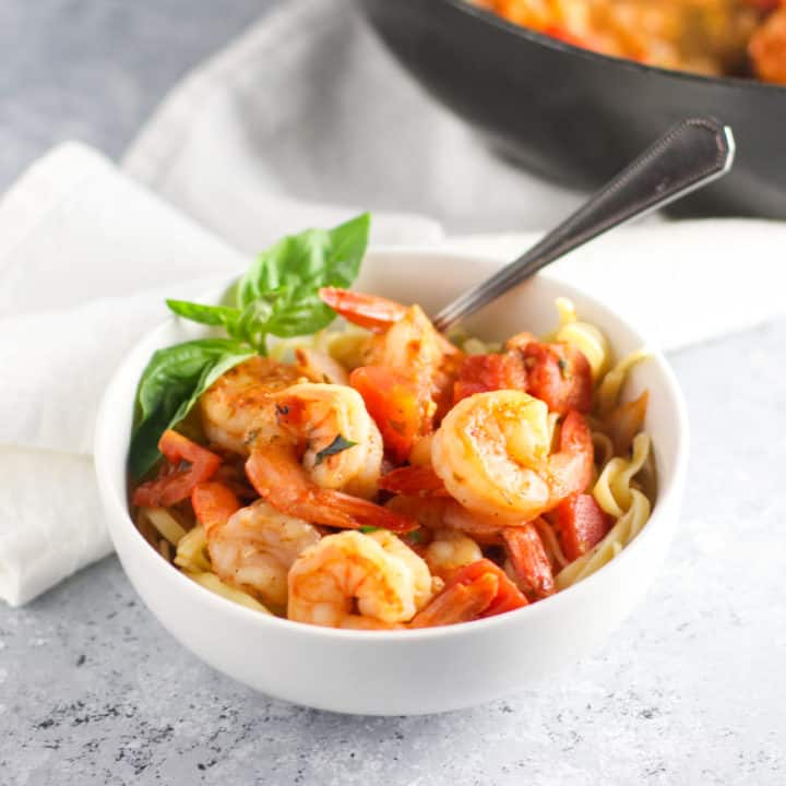 This Shrimp Fra Diavolo is light, easy and has the perfect amount of spice!