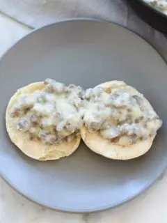 This Turkey Sausage Gravy is so easy to make and perfect for brunch!