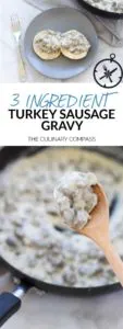 This Turkey Sausage Gravy is so easy to make and perfect for brunch!