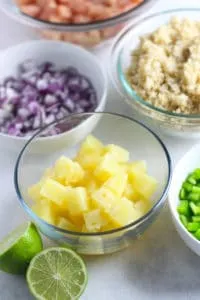 These Pineapple Chicken Meal Prep Bowls are flavorful and perfect to prep for the week!