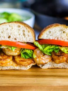 These Skinny Shrimp Po Boys are a lightened up and easy version of the classic!