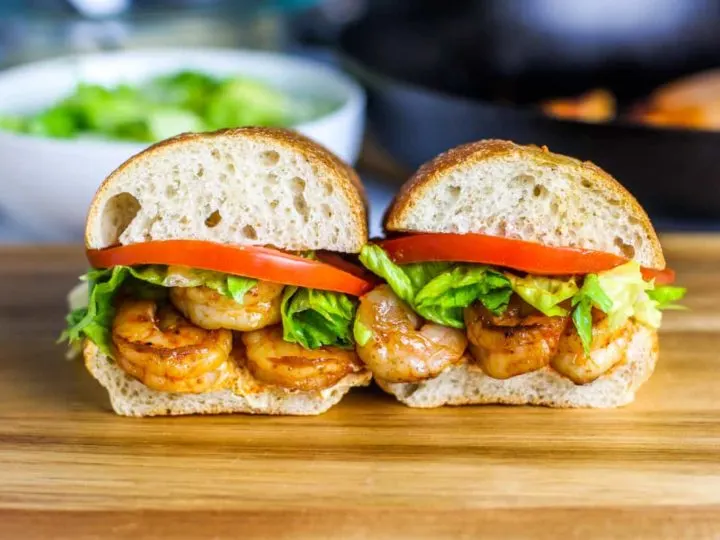 These Skinny Shrimp Po Boys are a lightened up and easy version of the classic!