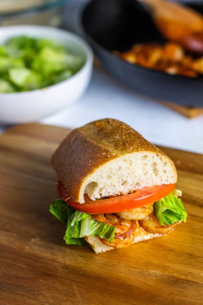 These Skinny Shrimp Po Boys are a lightened up and easy version of the classic!