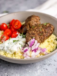 These Aussie Ground Lamb Kofta Bowls are so easy to make and full of flavor!