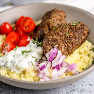 These Aussie Ground Lamb Kofta Bowls are so easy to make and full of flavor!