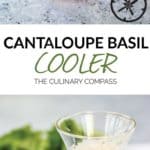 This Cantaloupe Basil Cooler is light, refreshing, and summer in a glass!