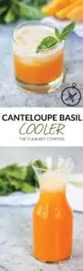 This Canteloupe Basil Cooler is light, refreshing, and summer in a glass!