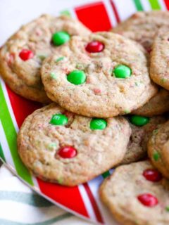 My Mom's M&M Cookies are easy to make and are sure to be a crowd pleaser!