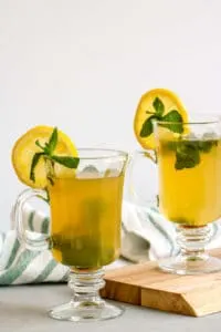 This Mint Hot Toddy is the easiest drink to make to keep cozy on a cold day.