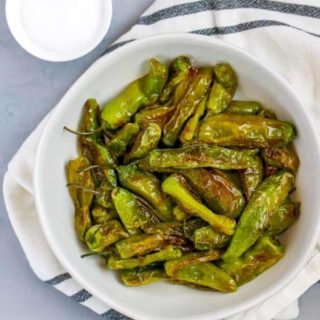 These Easy Shishito Peppers are so quick to make and the perfect snack for anytime.