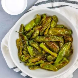 These Easy Shishito Peppers are so quick to make and the perfect snack for anytime.