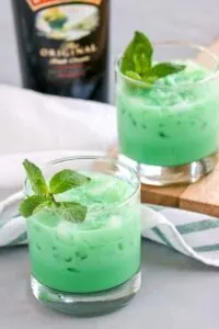 It only takes three ingredients to make this Baileys Grasshopper which is light and refreshing.