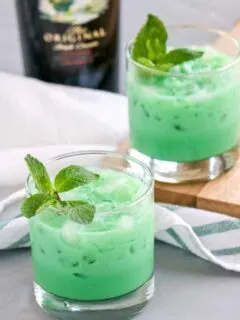 It only takes three ingredients to make this Baileys Grasshopper which is light and refreshing.