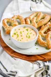 This Beer Cheese Dip is so quick and easy to make and only takes 3 ingredients!