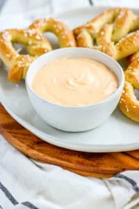 This Beer Cheese Dip is so quick and easy to make and only takes 3 ingredients!