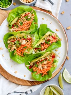 These Peanut Ground Turkey Wraps are so easy to throw together and full of flavor!