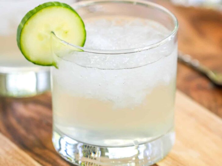 This Cucumber Vodka Elderflower Cocktail is perfect for hot summer nights to keep cool. St. Germain adds a perfect balance to the crisp flavors of cucumber and lime.