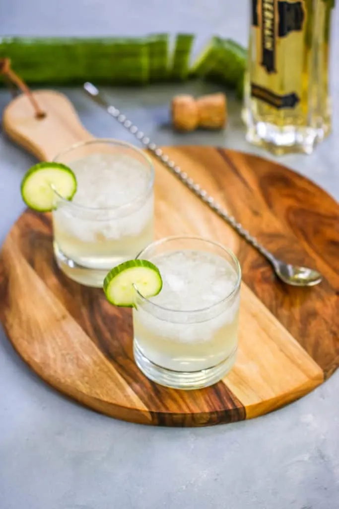 This Cucumber Vodka Elderflower Cocktail is perfect for hot summer nights to keep cool. St. Germain adds a perfect balance to the crisp flavors of cucumber and lime.