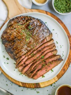 Have you ever wondered how to grill flank steak? This Grilled Flank Steak is so easy and will be a family favorite for years to come.