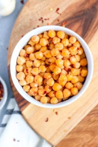 Spicy Garlic Chickpeas