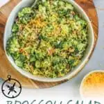 This easy Broccoli Salad with Bacon will become a classic for all of your potlucks and tailgates with just a few ingredients needed to bring it together.