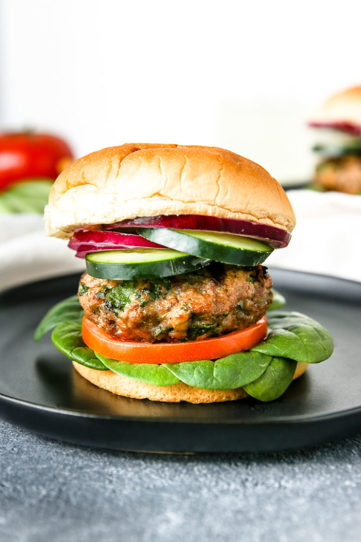 Spinach Feta Turkey Burgers The Culinary Compass