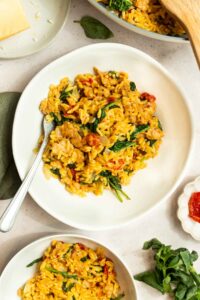 Creamy Italian Sausage Orzo Recipe with Sun-Dried Tomatoes